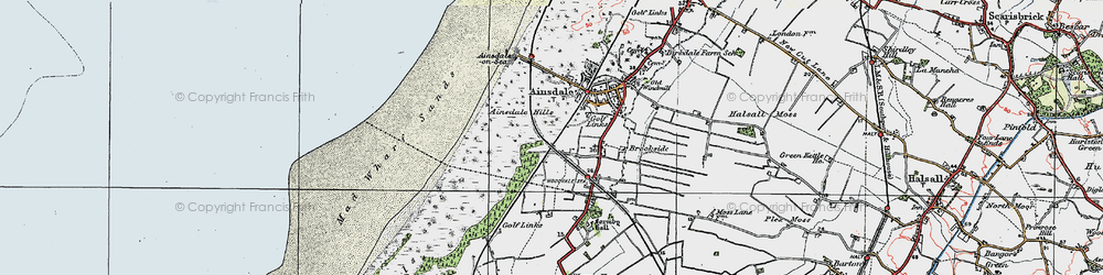 Old map of Woodvale in 1923