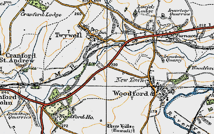 Old map of Woodwell in 1920
