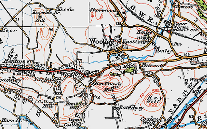 Old map of Wookey in 1919