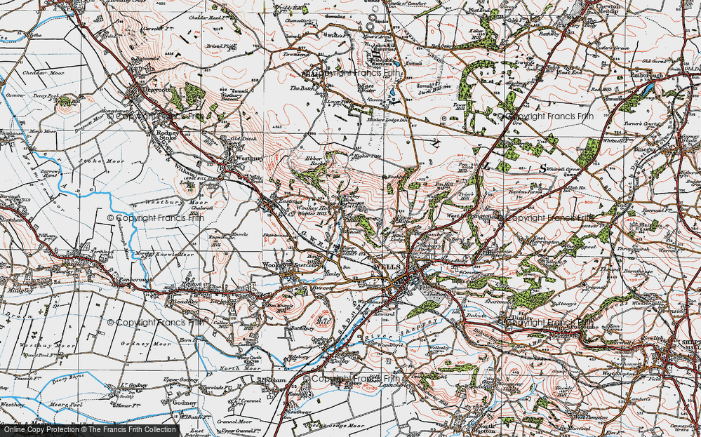 Old Map of Wookey Hole, 1919 in 1919