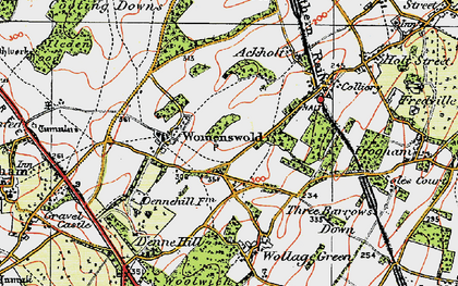 Old map of Woolage Village in 1920