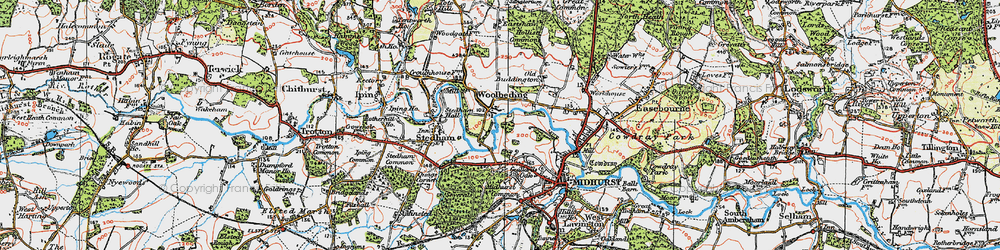 Old map of Woolbeding in 1919