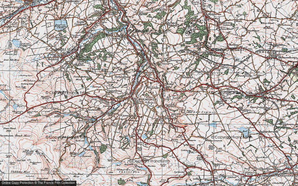 Old Map of Wooldale, 1924 in 1924