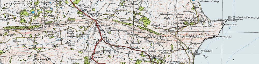 Old map of Woolgarston in 1919