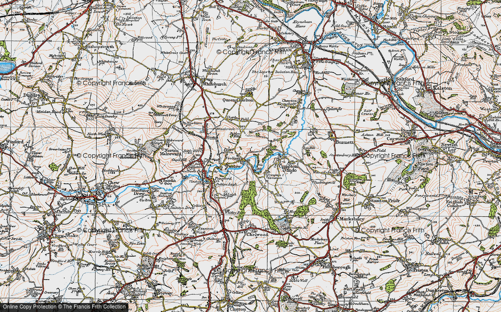 Old Map of Woollard, 1919 in 1919