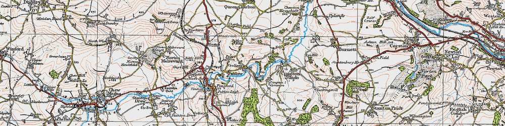 Old map of Woollard in 1919