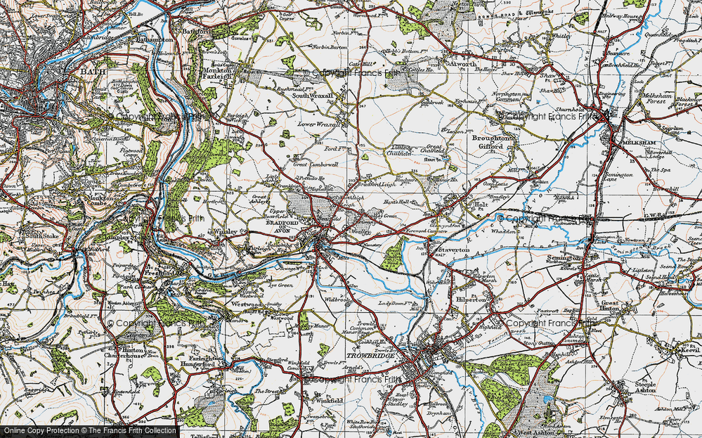 Old Map of Woolley, 1919 in 1919