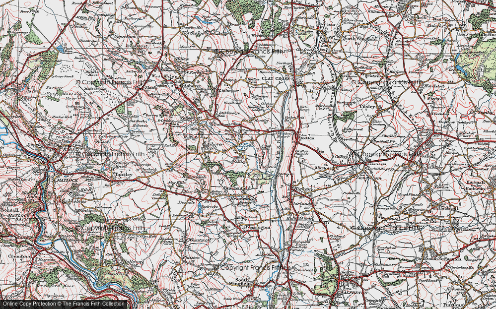 Old Map of Woolley, 1923 in 1923