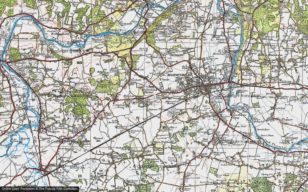 Old Map of Woolley Green, 1919 in 1919
