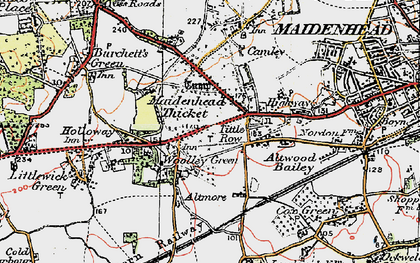 Old map of Woolley Green in 1919