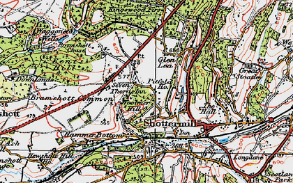 Old map of Woolmer Hill in 1919