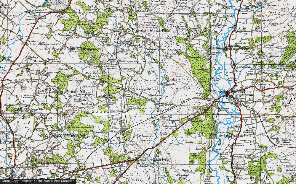 Old Map of Woolsbridge, 1919 in 1919