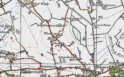 Old map of Woolvers Hill in 1919