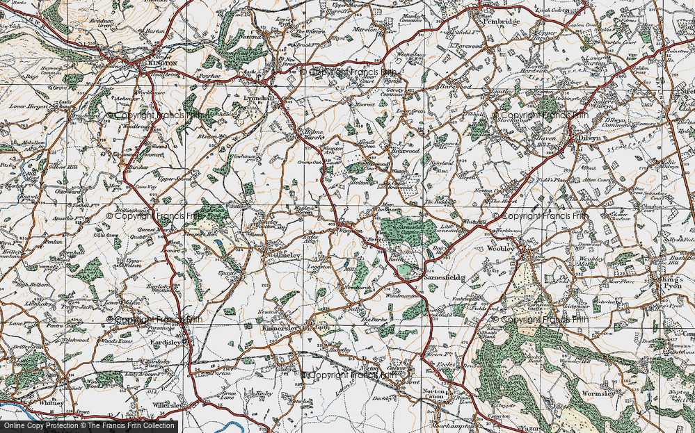 Old Map of Historic Map covering Broxwood Court in 1920