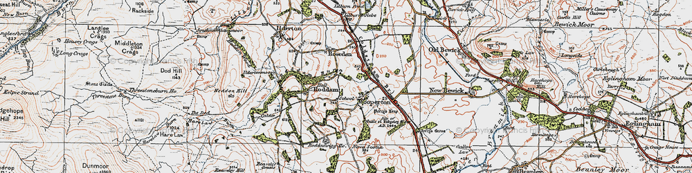 Old map of Wooperton in 1926