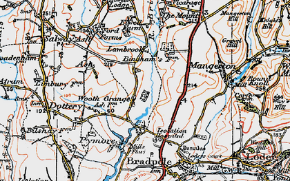 Old map of Wooth in 1919
