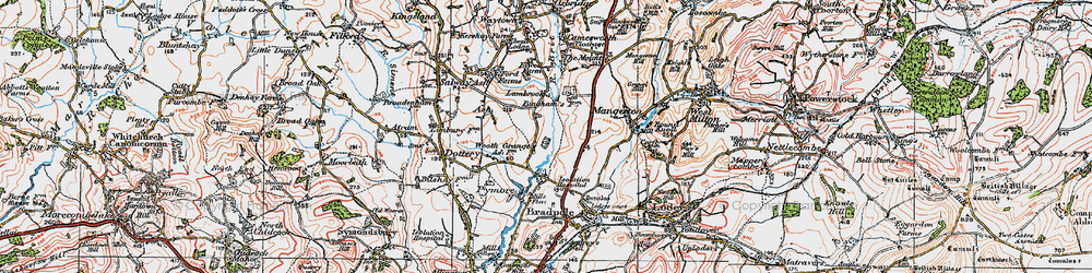 Old map of Wooth in 1919