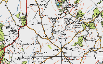 Old map of Wootton in 1919