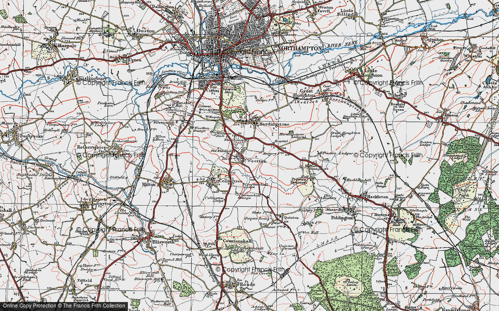 Old Map of Historic Map covering Blacky More in 1919