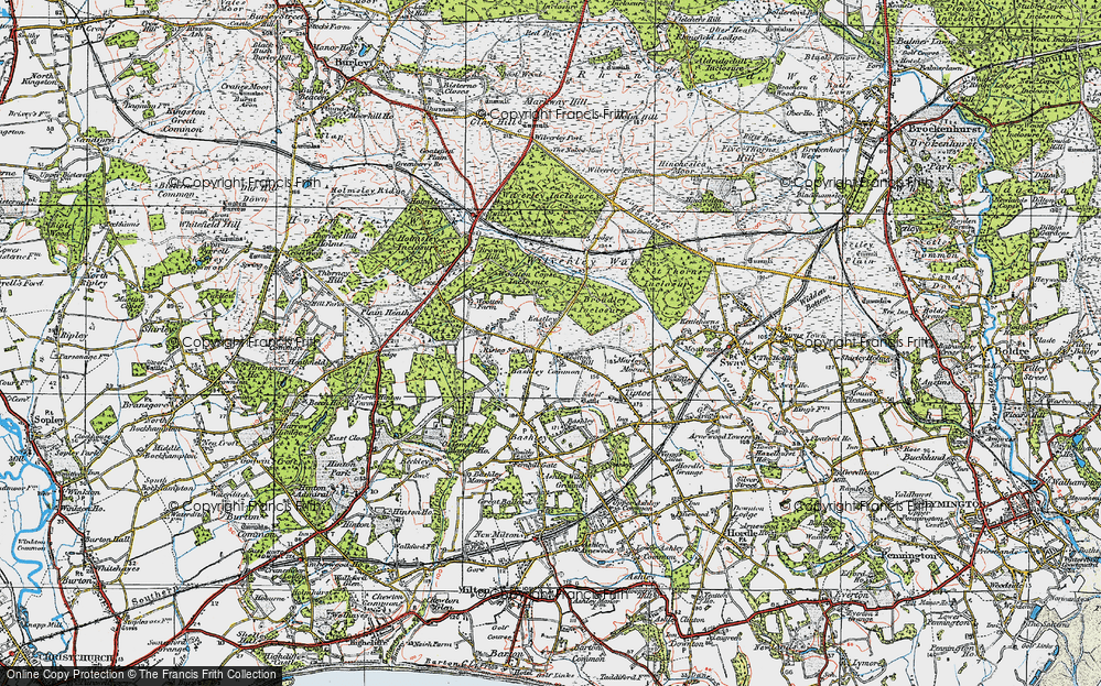 Old Map of Historic Map covering Broadley Inclosure in 1919