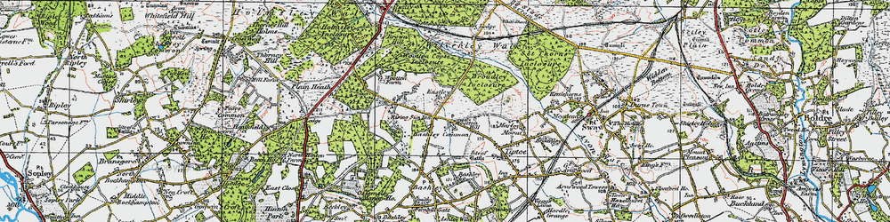 Old map of Wootton Coppice Inclosure in 1919