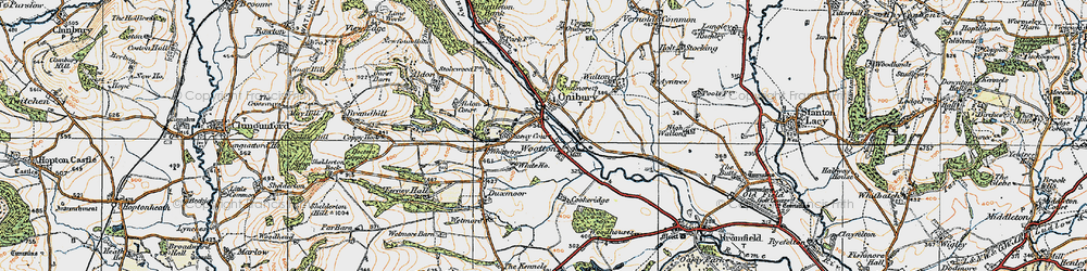 Old map of Wootton in 1920