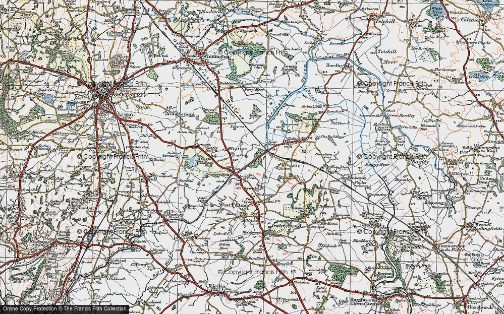 Old Map of Wootton, 1921 in 1921