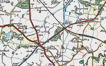 Old map of Whitehall in 1921