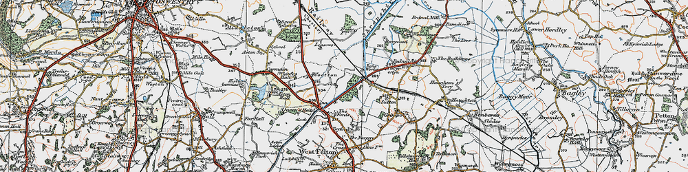 Old map of Wootton in 1921