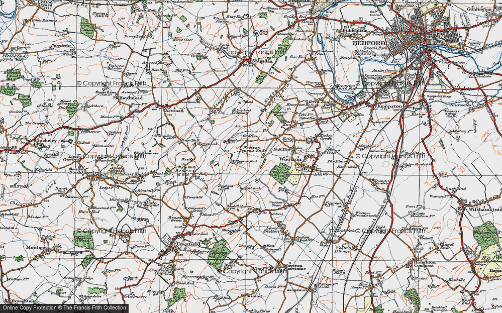 Old Map of Wootton Bourne End, 1919 in 1919