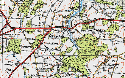 Old map of Wootton Bridge in 1919