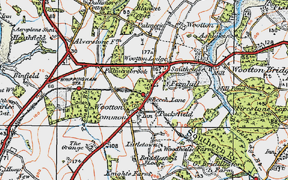 Old map of Wootton Common in 1919
