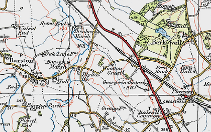Old map of Wootton Green in 1921