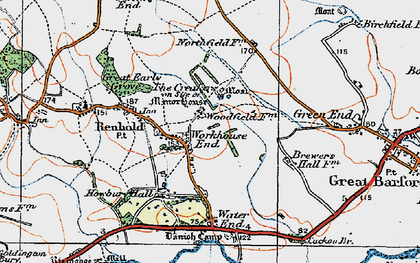Old map of Workhouse End in 1919