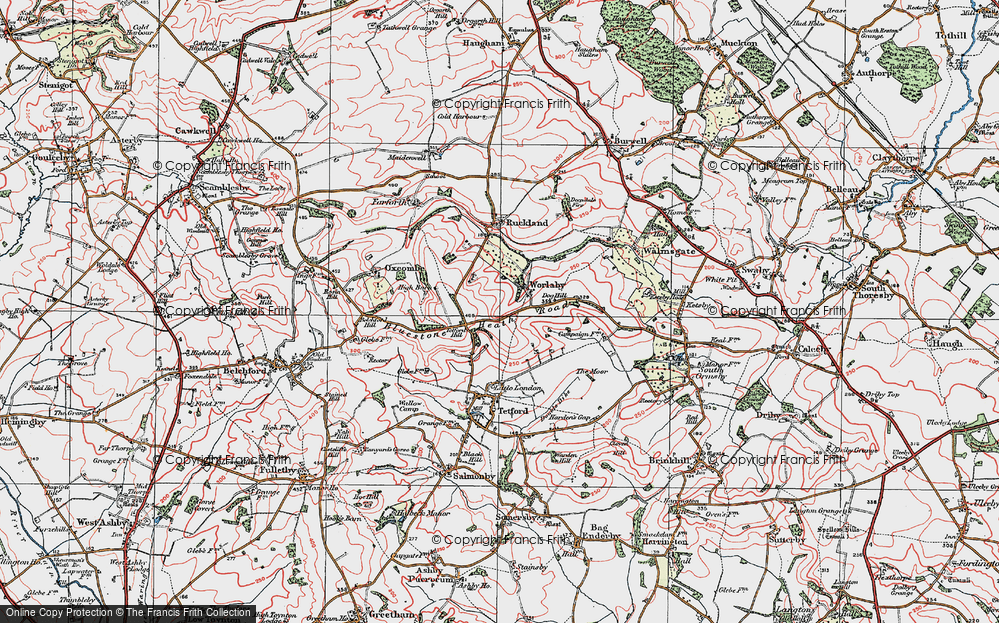 Old Map of Worlaby, 1923 in 1923