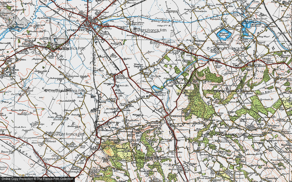 Old Map of Historic Map covering The Chilterns in 1919