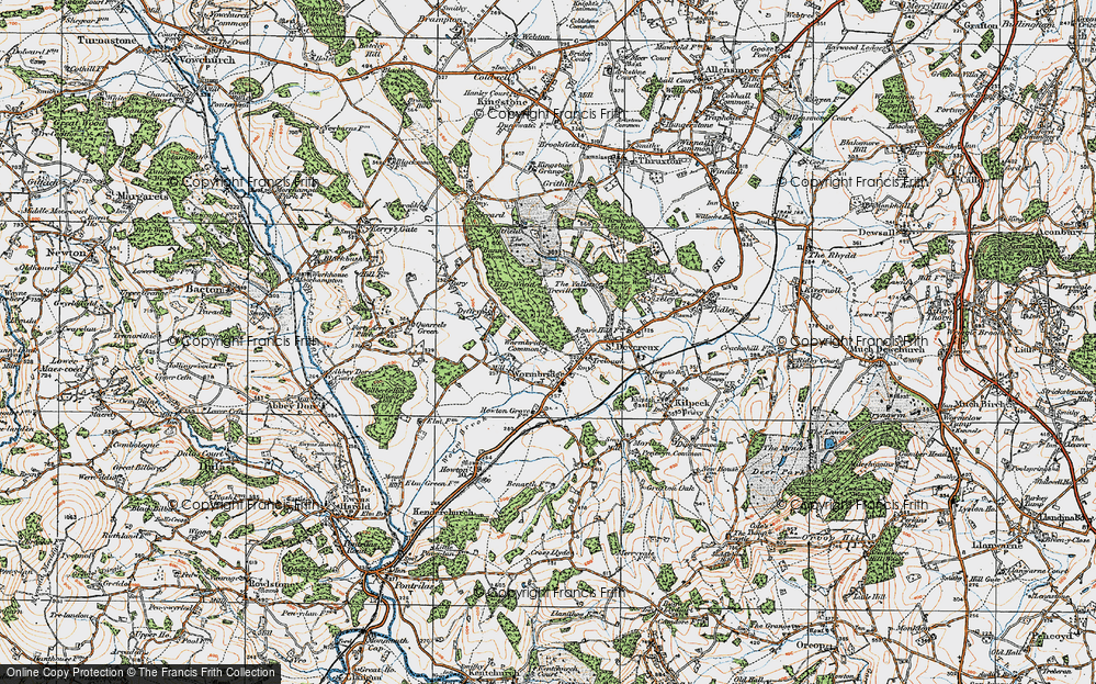 Old Map of Wormbridge Common, 1919 in 1919