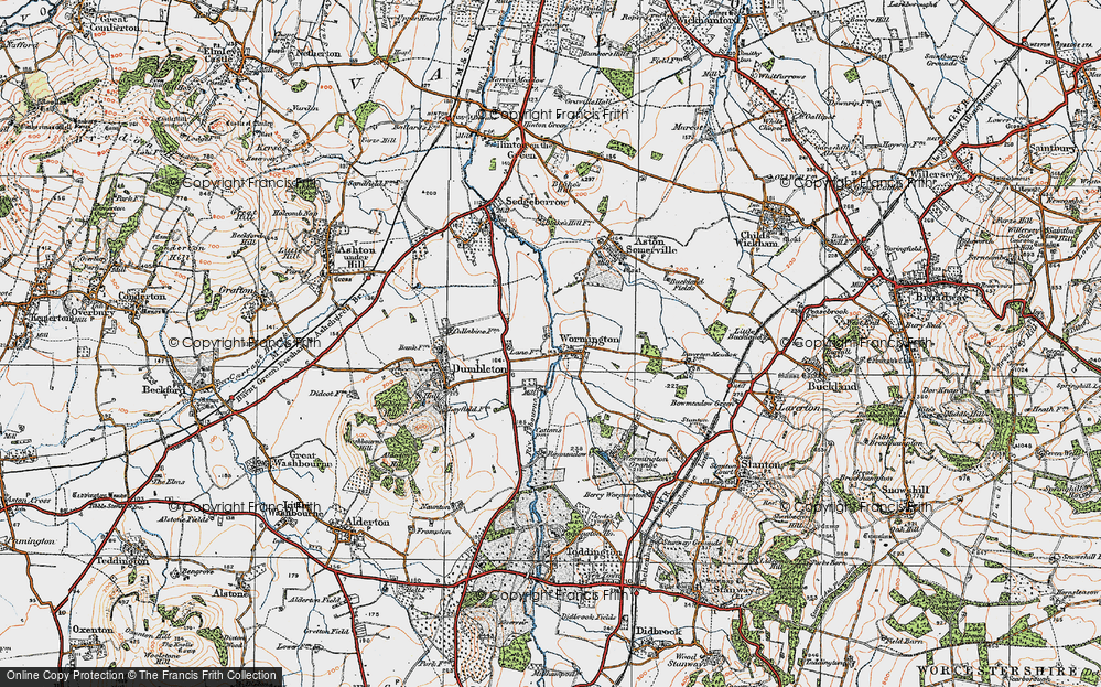 Old Map of Wormington, 1919 in 1919