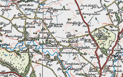 Old map of Wornish Nook in 1923