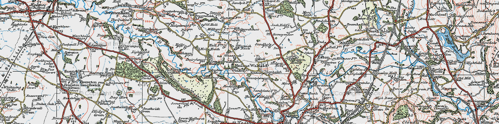 Old map of Wornish Nook in 1923
