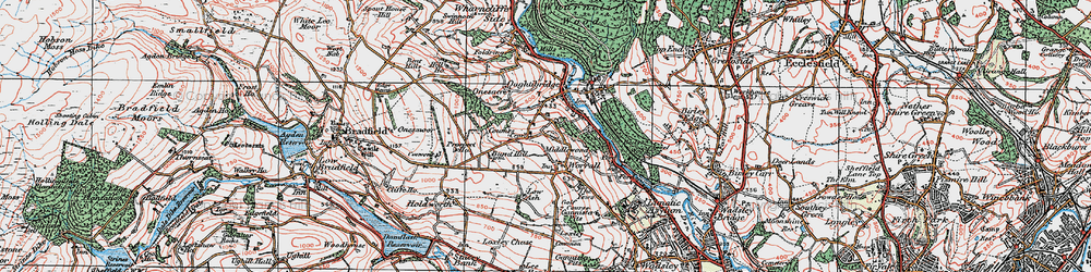 Old map of Beeley Wood in 1923