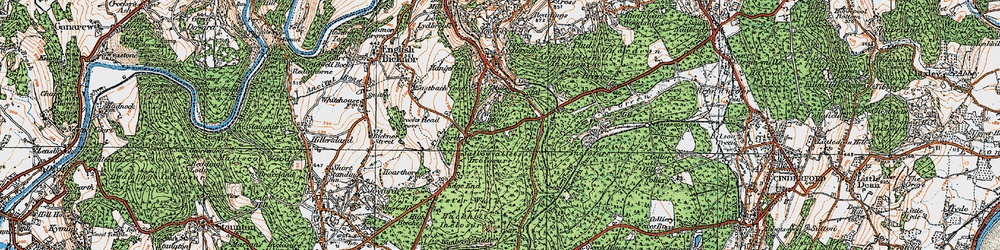 Old map of Worrall Hill in 1919