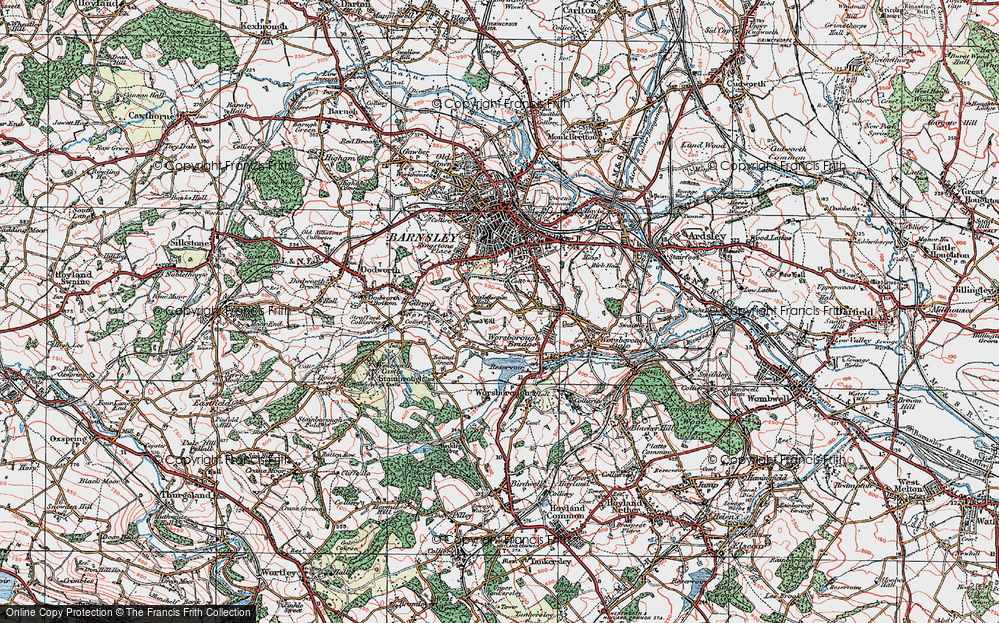 Old Map of Worsbrough Common, 1924 in 1924