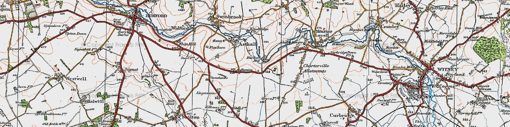 Old map of Worsham in 1919