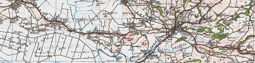 Old map of Worth in 1919