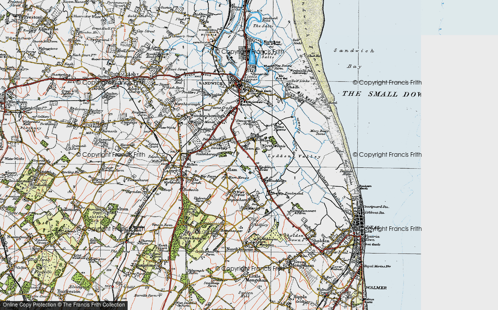 Old Map of Worth, 1920 in 1920
