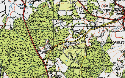 Old map of Whitely Hill in 1920