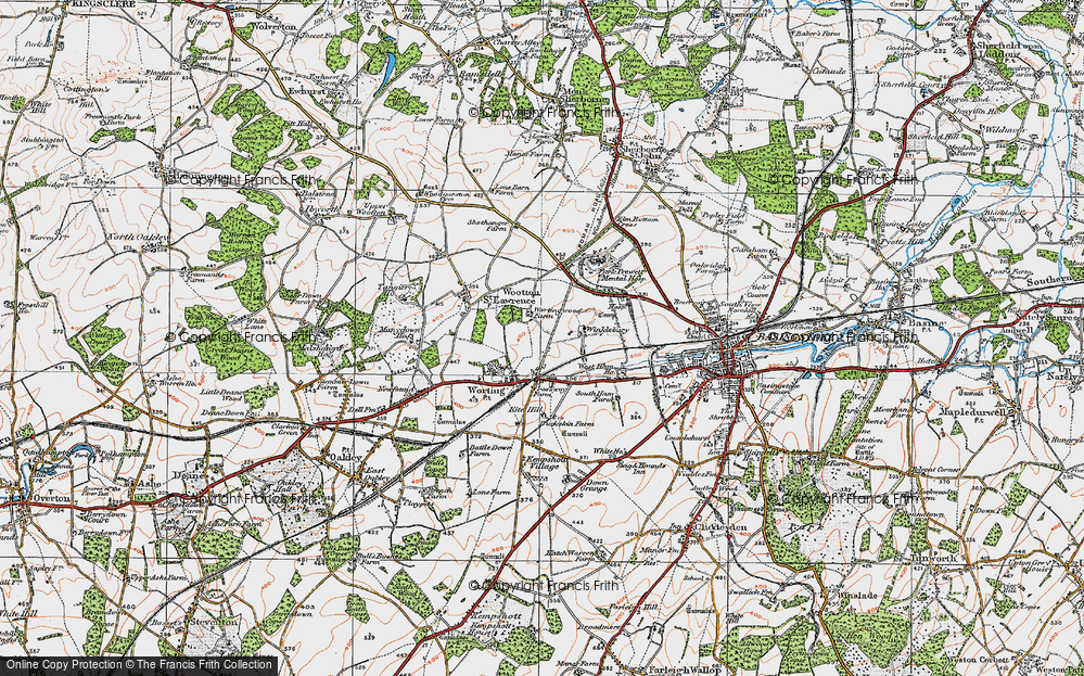 Old Map of Worting, 1919 in 1919