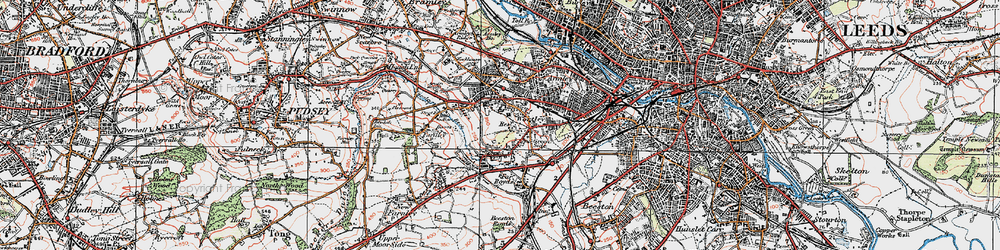 Old map of Wortley in 1925