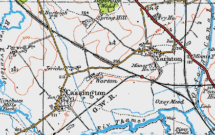 Old map of Worton in 1919